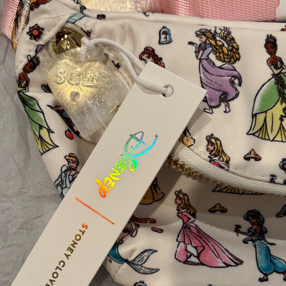 Stoney Clover Lane Disney Princess Crossbody Bag - Cream and Pink-Firm price. - Picture 2 of 10